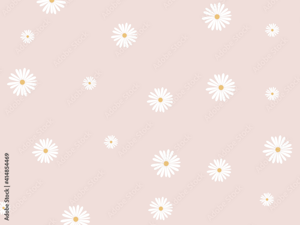 Daisy vector pattern. Stylish daisy flower pastel pattern. Daisy vector pattern. Stylish daisy flower pastel pattern.