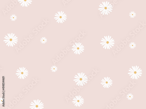 Daisy vector pattern. Stylish daisy flower pastel pattern. 