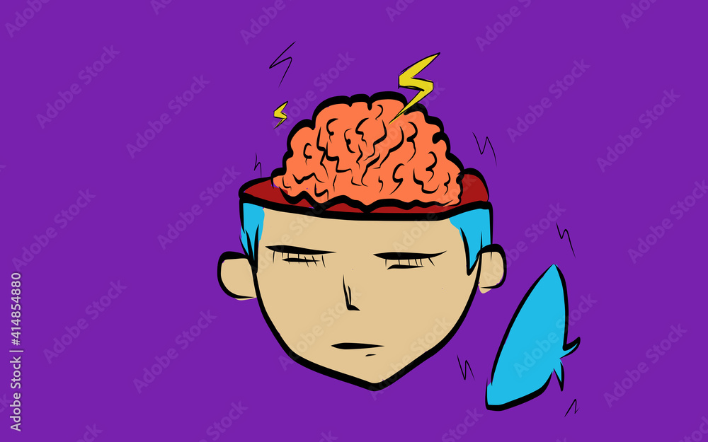 思考回路 考え中イメージ 脳みそパカッと刺激でインスピレーション ゆるいイラスト Stock Illustration Adobe Stock 思考回路 考え中イメージ 脳みそパカッと刺激でインスピレーション ゆるいイラスト Stock Illustration Adobe Stock
