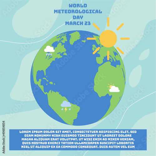 World Meteorological Day Vector Illustration, Simple design, suitable for any Poster, Background. eps 10