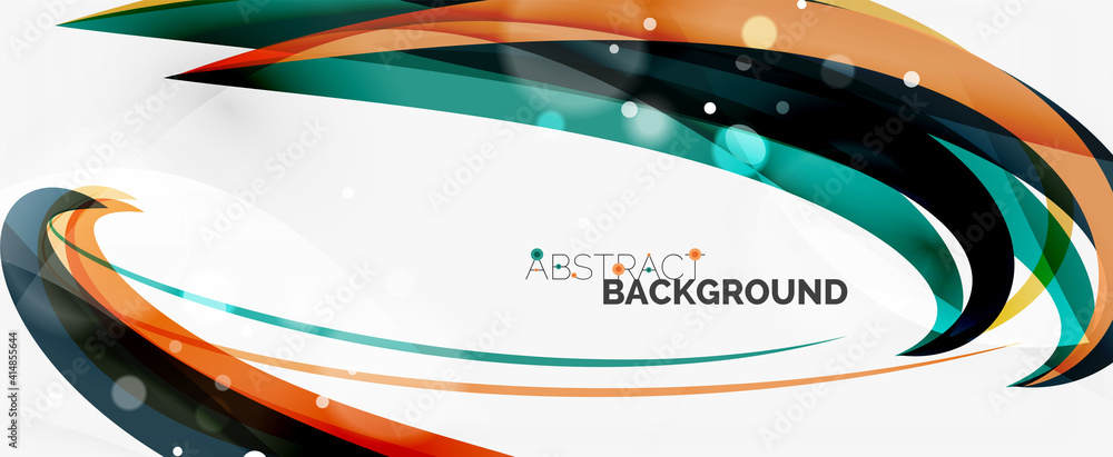 Fototapeta premium Waves and lines trendy design template for business or technology presentation, internet poster or web brochure cover, wallpaper