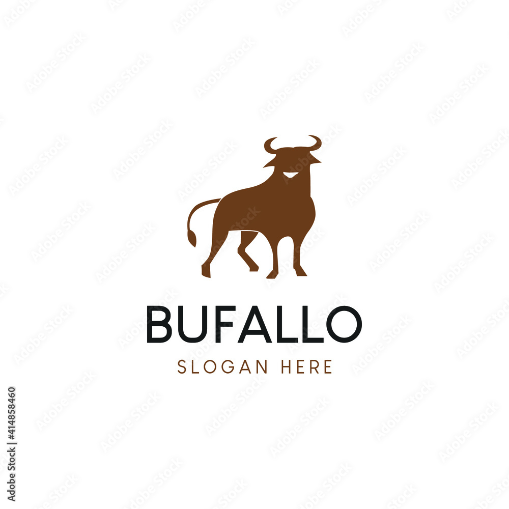 Unique Bull Logo design template