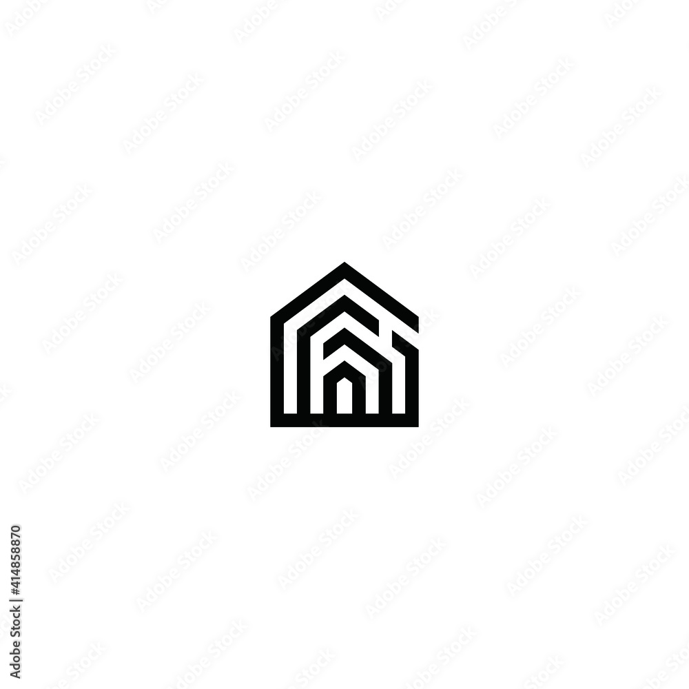 Geometric Home Letter G Logo Design Geometric Home Letter G Logo Design