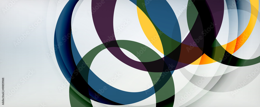 Ring geometric shapes, o letter repetition wallpaper. Abstract background for business or technology presentations, internet posters or web brochure covers Ring geometric shapes, o letter repetition wallpaper. Abstract background for business or technology presentations, internet posters or web brochure covers