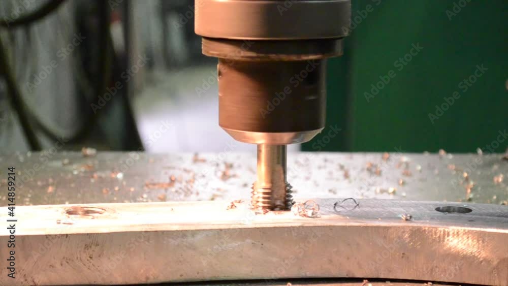 Vertical Drilling Desk Used for Tap Drill and Metric Threading on a Aluminium Manhole Coaming Vertical Drilling Desk Used for Tap Drill and Metric Threading on a Aluminium Manhole Coaming
