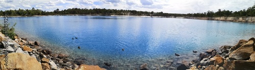 Bright blue waters of Stockton lake