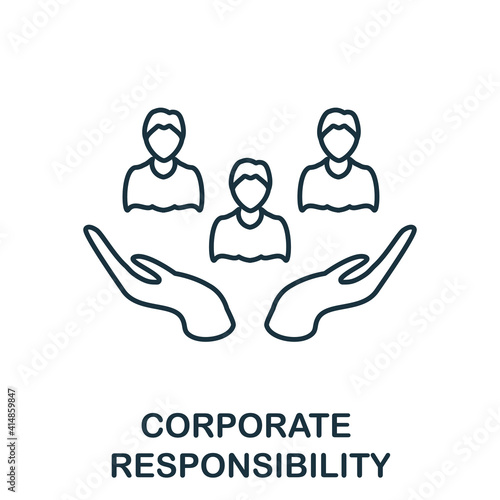 Corporate Responsibility icon. Simple element from management collection. Creative Corporate Responsibility icon for web design, templates, infographics and more