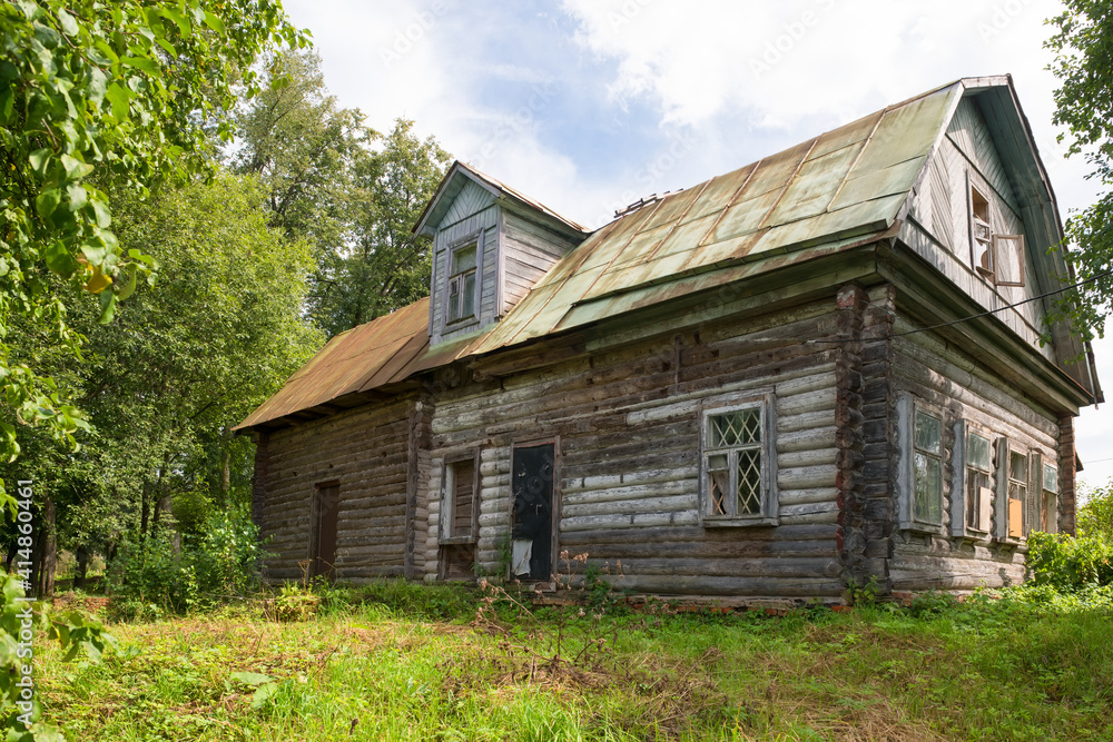 Old wooden abandoned house on a hill Old wooden abandoned house on a hill