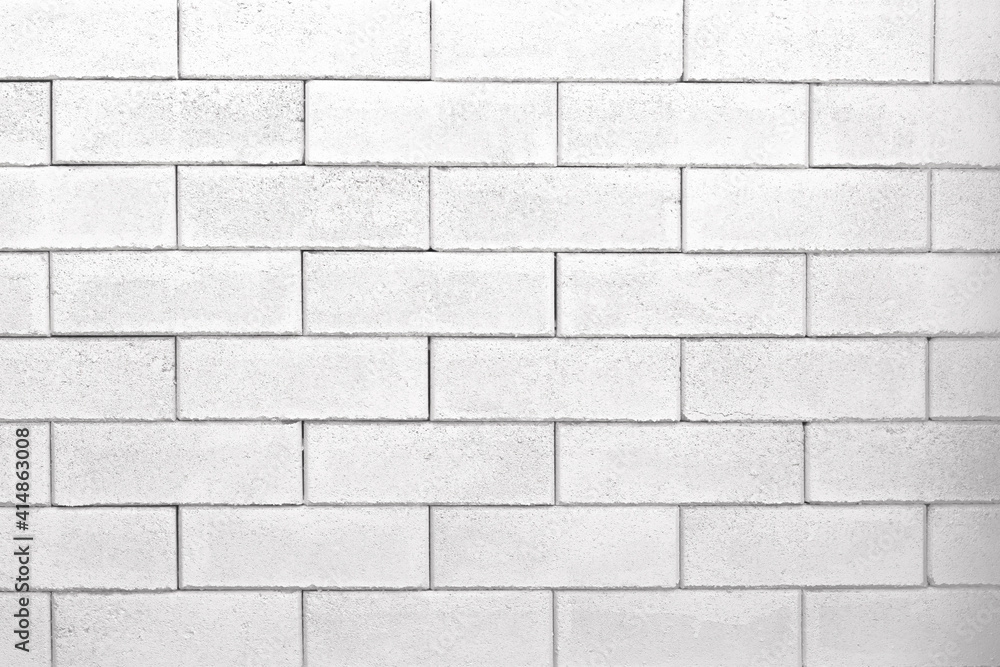 Naklejka premium White gray texture background old brick wall line patterns and space