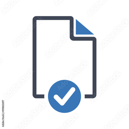 File document approved icon