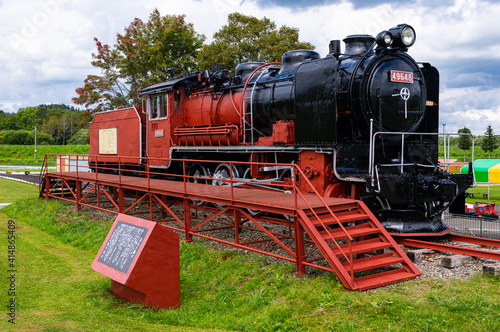 北海道中頓別町寿公園にある日本最後の蒸気機関車SL49648