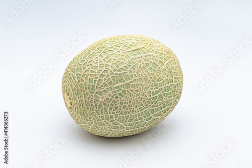 A mesh melon on a white background