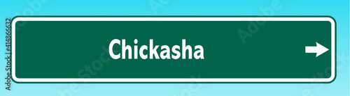 Chickasha Road Sign photo