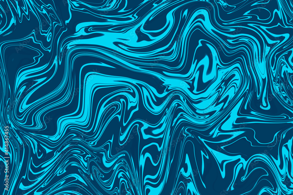 Abstract dynamic pattern in blue tones. Abstract elements are woven ...