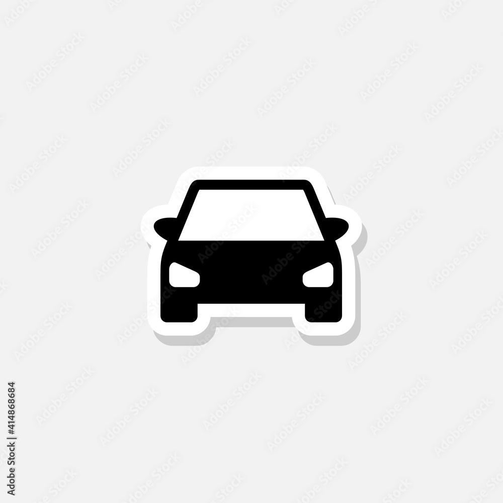 Car sticker icon isolated on white background