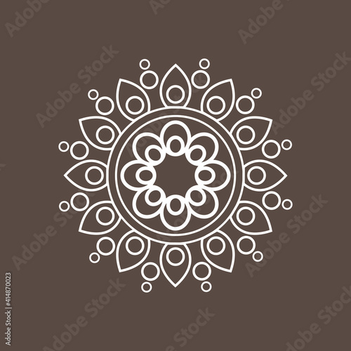 mandala monocrome vector