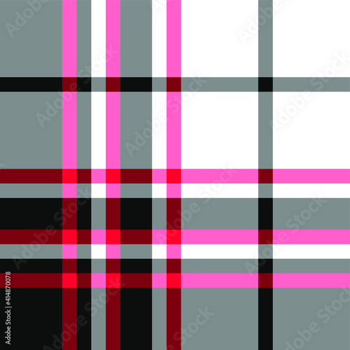 Seamless vector plaid pattern. Black and white tartan background. Collection of stylish geometric designs for fabric, textile, wrapping etc. 