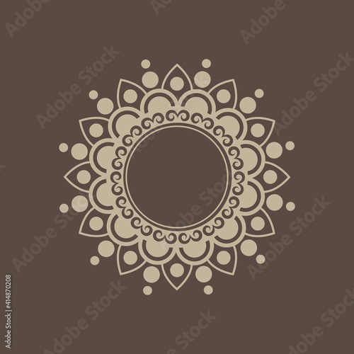 mandala monocrome vector
