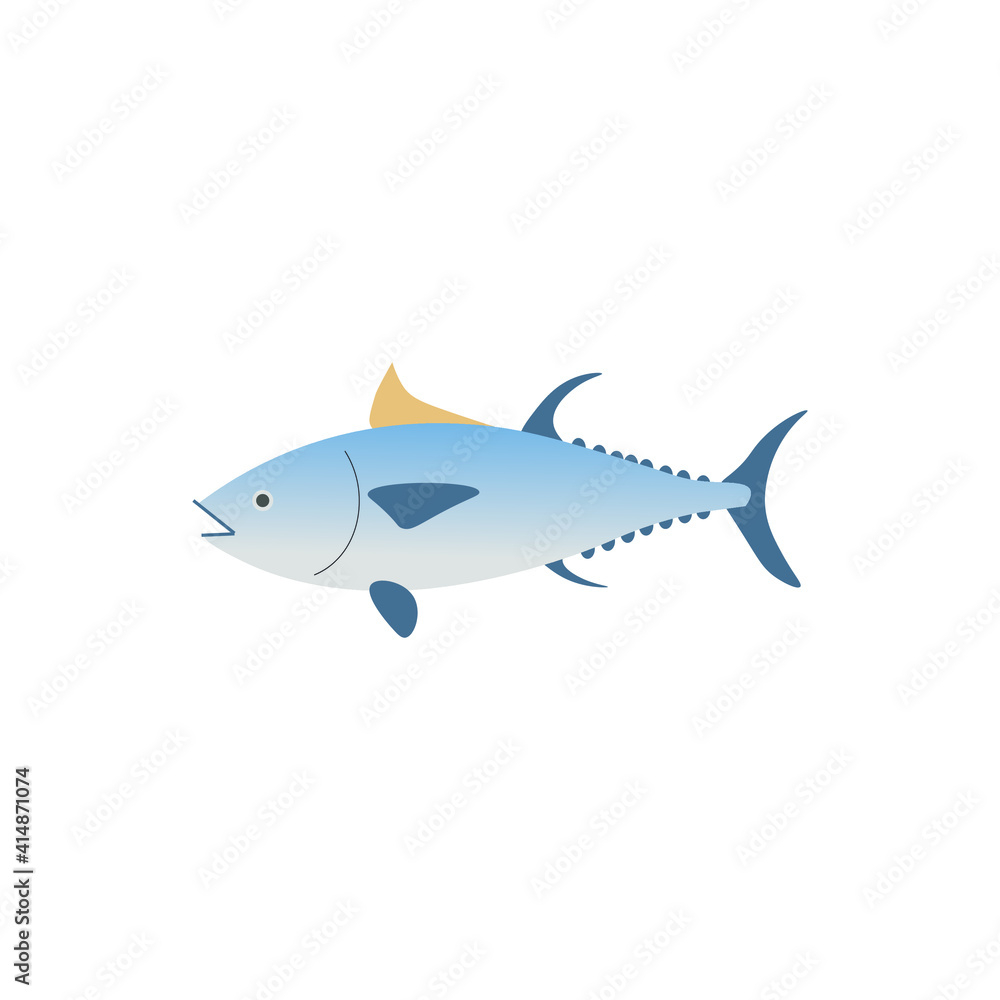 vector icon, tuna fish on white background vector icon, tuna fish on white background