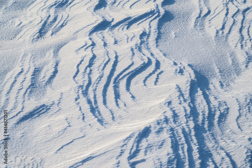 Fototapeta premium Natural abstract background. Snow surface.