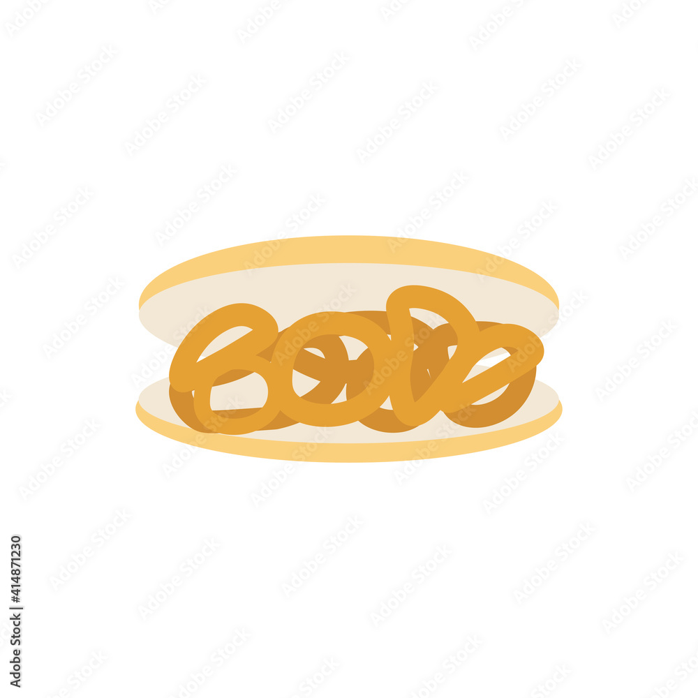vector icon of squid sandwich typical of madrid spain