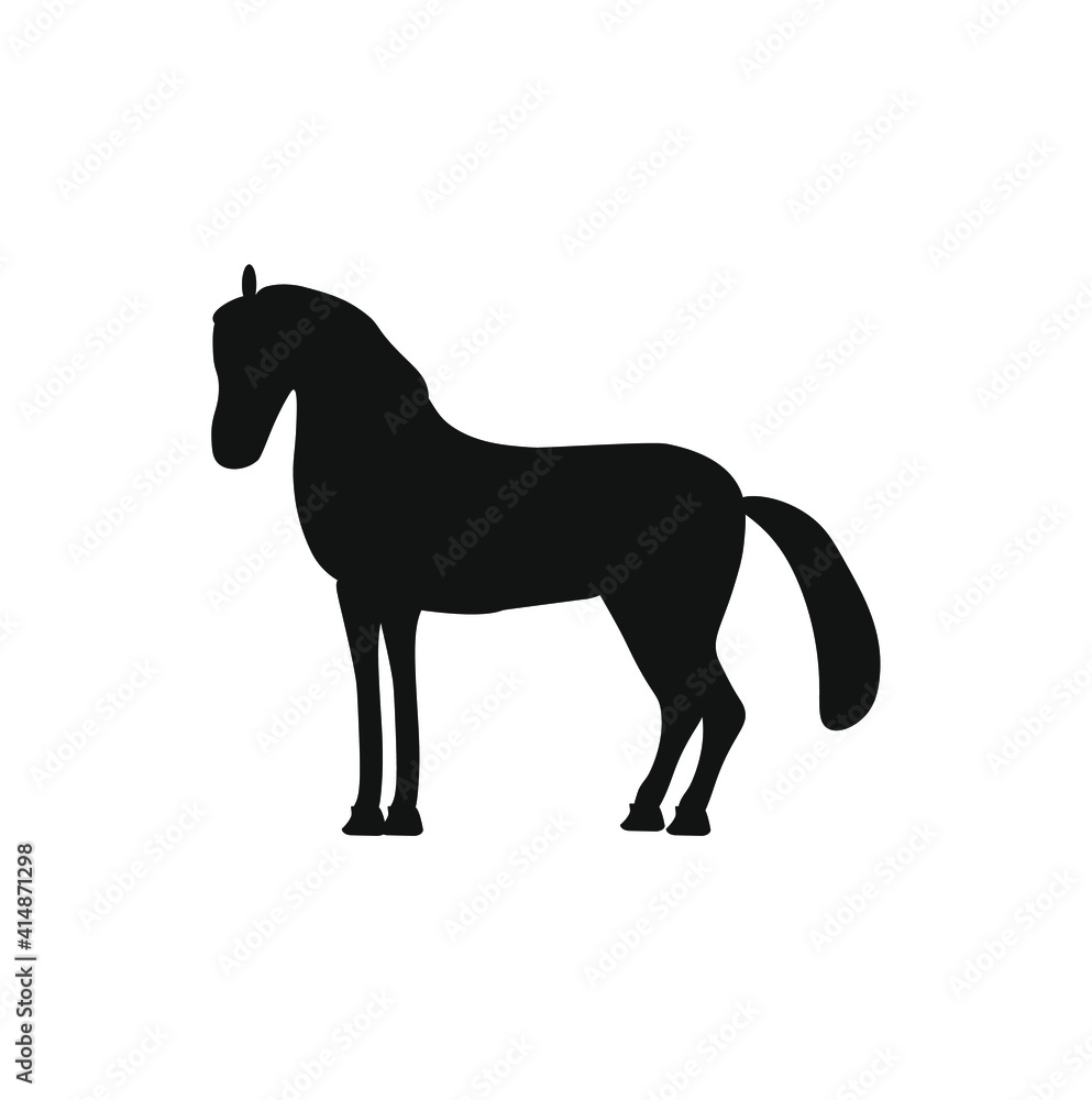 vector icon, horse on white background