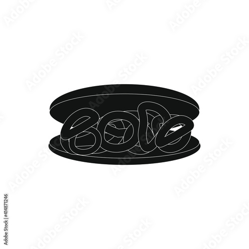 vector icon of squid sandwich typical of madrid spain