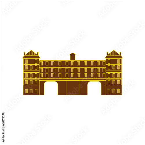 vector icon, malaga fair gate in spain