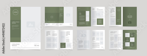 modern green catalogue layout design template