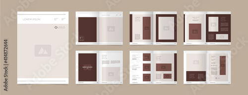 brown fashion catalogue layout design template