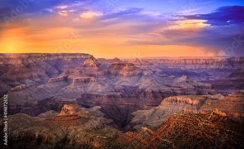 Stormy Sunset in the Distance, Grand Canyon National Park, Arizona