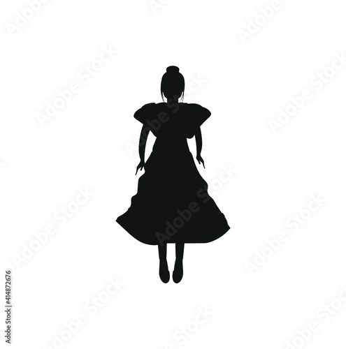 icon vector, spanish sevillian woman