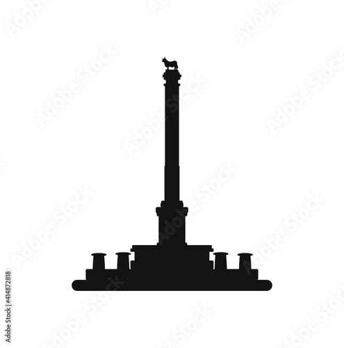 Tableau sur toile icon vector, of monument to the torico in teruel Spain