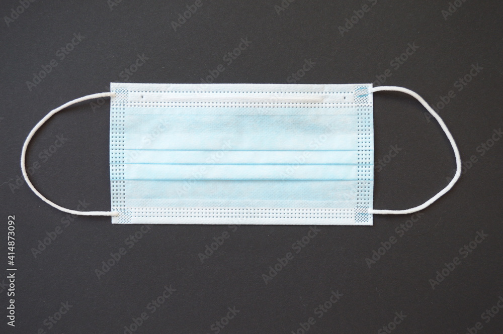medical mask on black background medical mask on black background