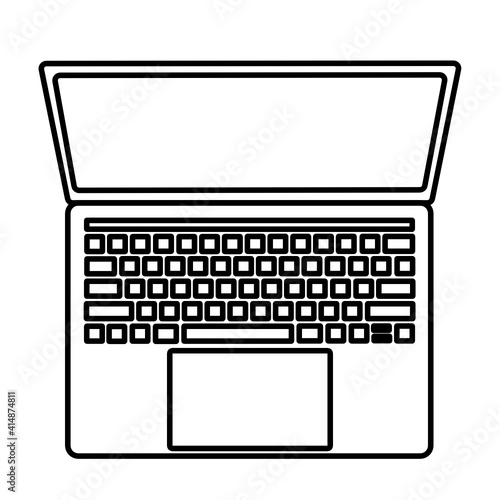 laptop computer keyboard isolated