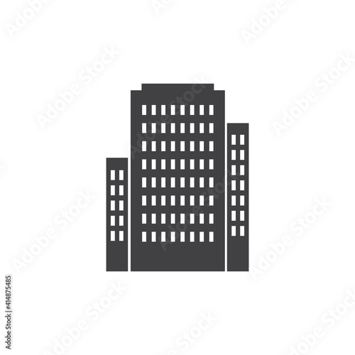 design a tall building in a simple style on isolated white background. high rise building design for your website design logo  application  UI. Vector illustration  EPS10