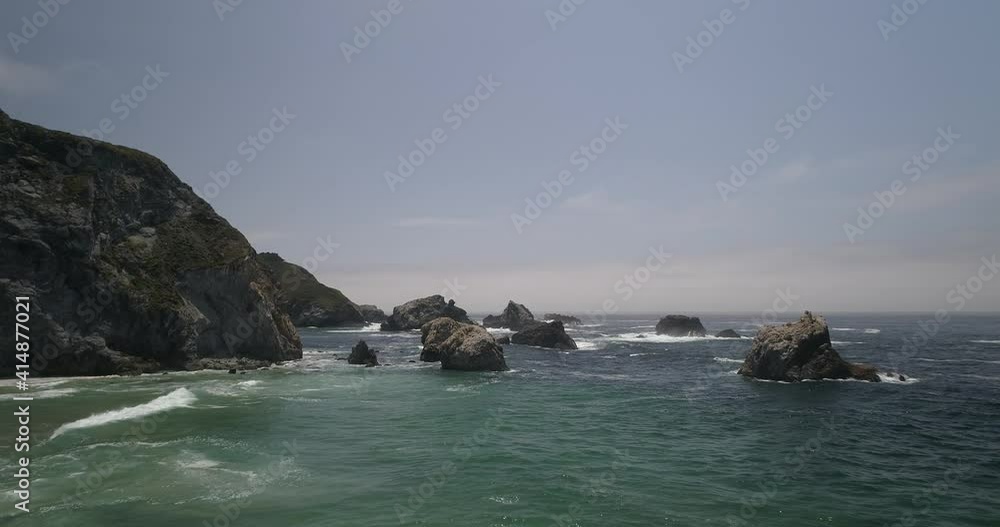 Drone Shot Over a the California Shore Drone Shot Over a the California Shore