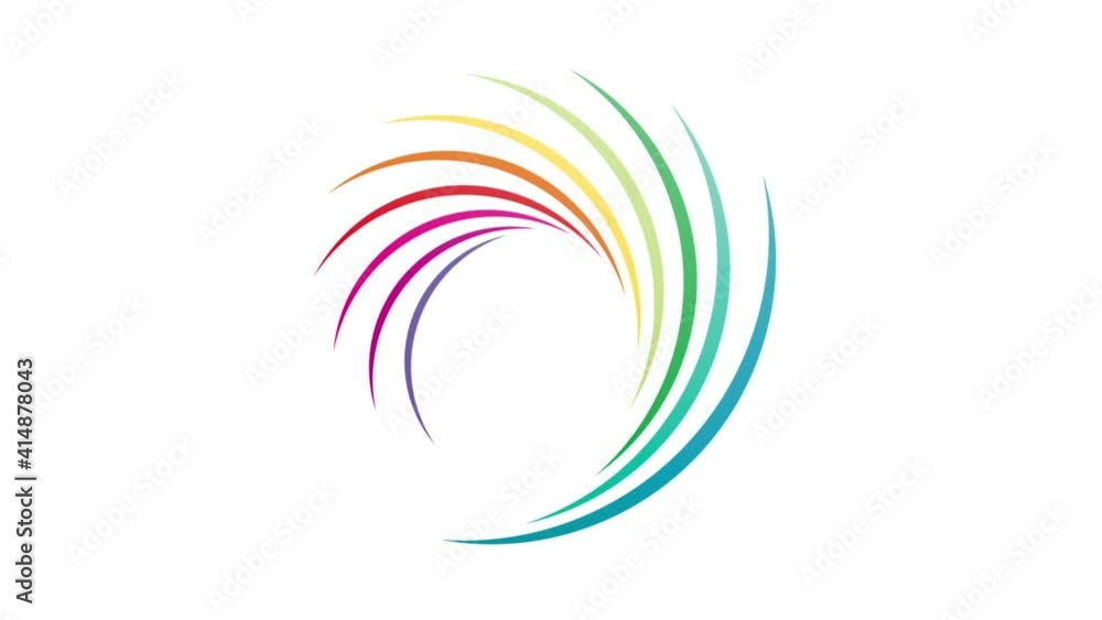abstract colored lines vector animation