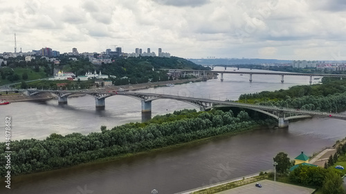 Nizhny Novgorod, Russia. Kanavinsky bridge, aerial view, Aerial View photo