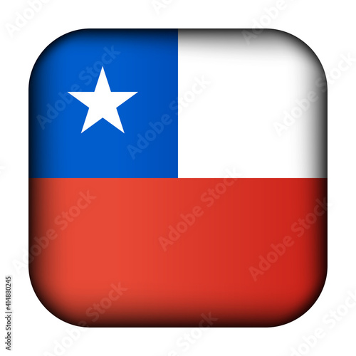 Free Download Glass light ball with flag of Chile. Squared template icon. Chilean national symbol. Glossy realistic cube, 3D abstract vector illustration highlighted. Big quadrate, foursquare - GFXLoad