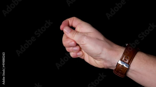 Tobacco addict destroys a cigarette in his hand, new year's resolution. photo