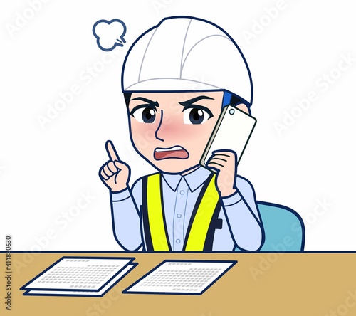 工事現場にいる誘導員