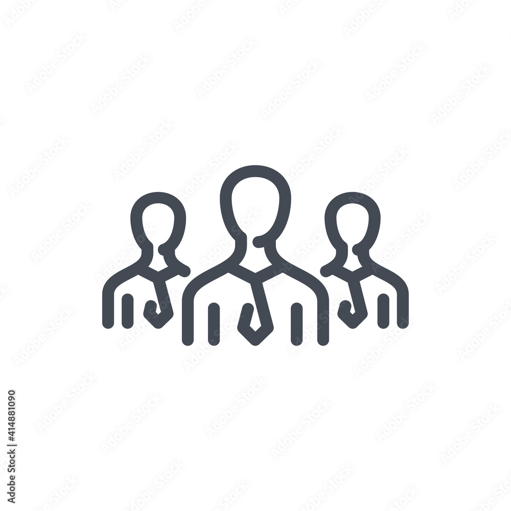 Team and Group of people line icon. Teamwork vector outline sign. Team and Group of people line icon. Teamwork vector outline sign.