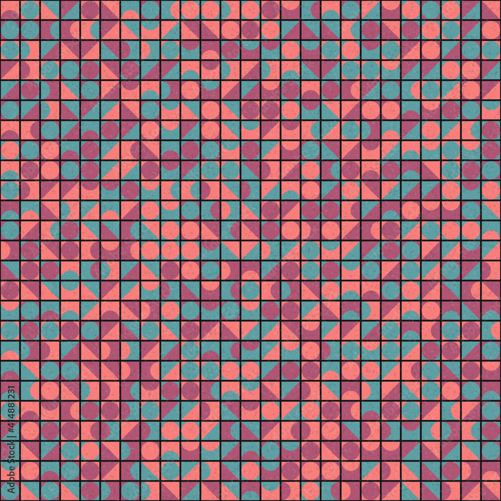 Fototapeta premium Abstract Geometric Pattern generative computational art illustration