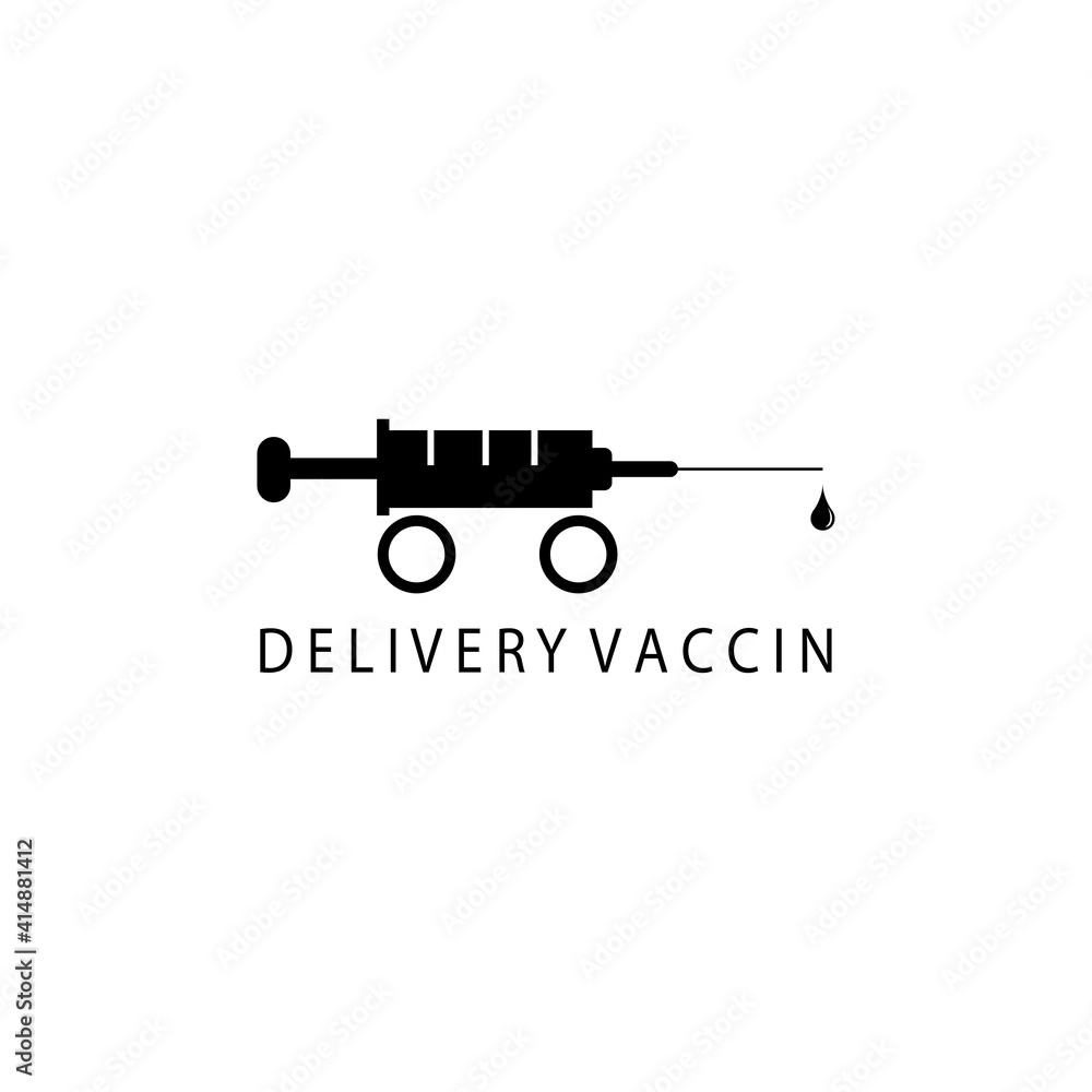injection vaccine logo wheel illustration, introduction, vector design