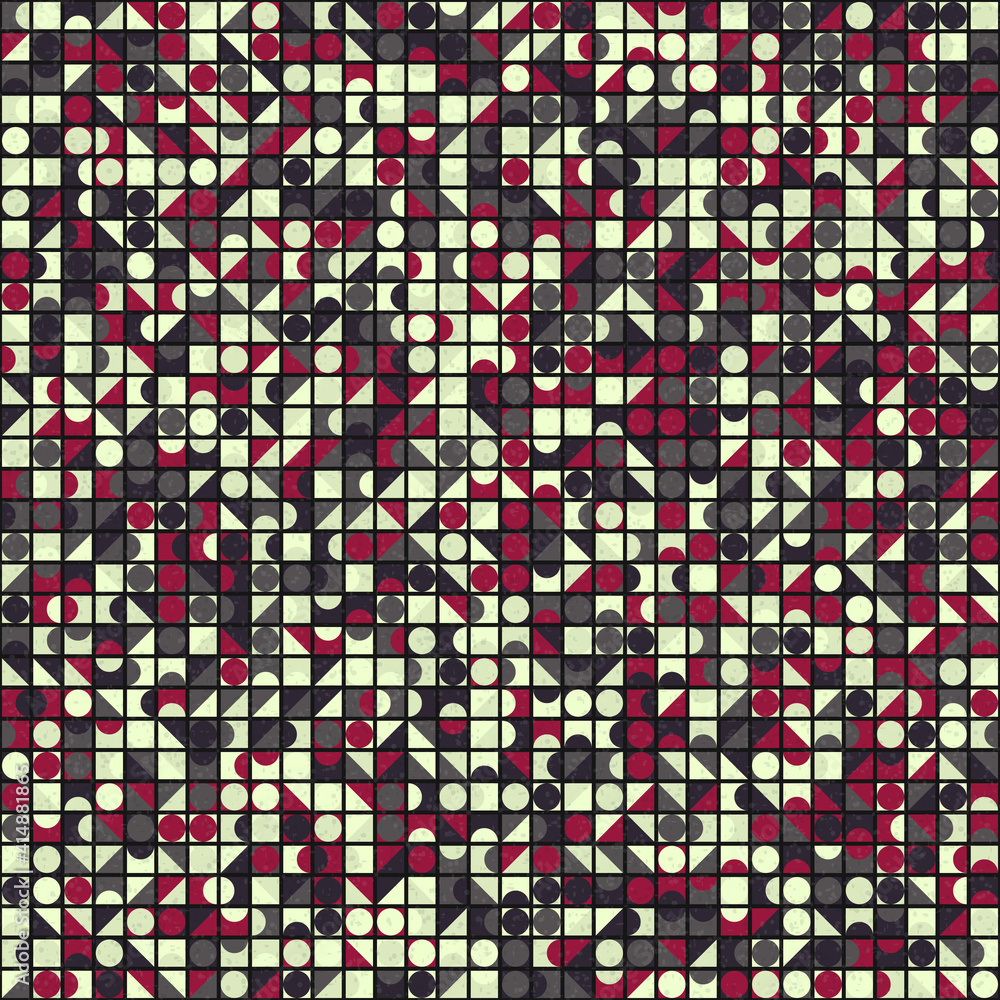 Fototapeta premium Abstract Geometric Pattern generative computational art illustration