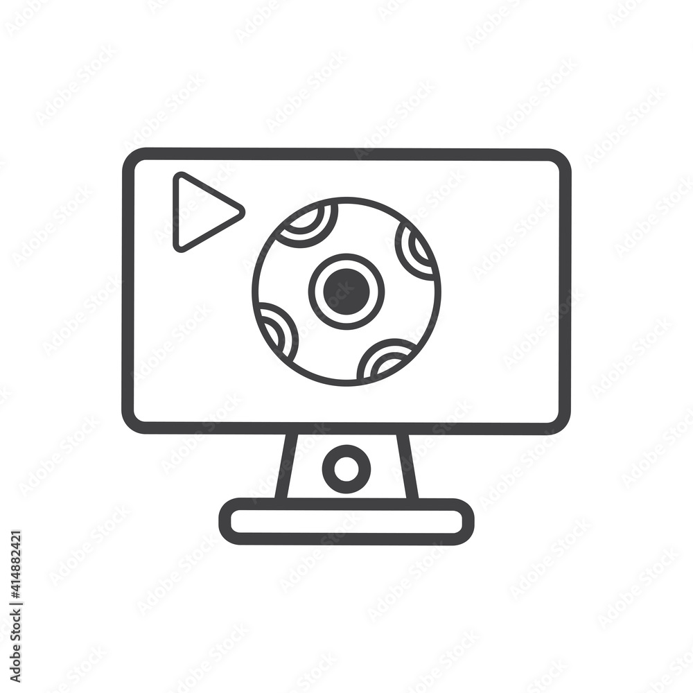 computer with soccer ball illustration design. computer with soccer ball icon isolated on white background. ready use vector. computer with soccer ball illustration design. computer with soccer ball icon isolated on white background. ready use vector.