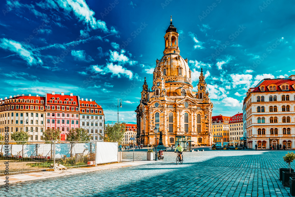 DRESDEN, GERMANY-SEPTEMBER 08, 2015 :Catholic Court Church(Katholische Hofkirche).Center of the Dresden Old Town. 