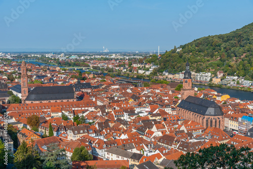 Aerial view of the old town of Heidelberg, Germany photo