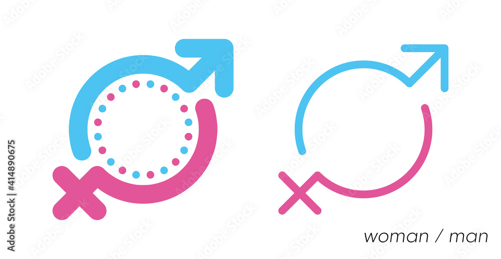 New men and women sign in round post field. The middle part of the male ...